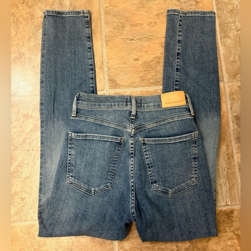 Citizens of Humanity Olivia High Rise Skinny Straight Jeans Sz 25 Medium Wash - Picture 7 of 8